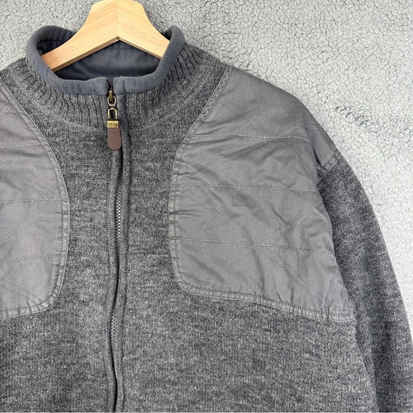 Orvis Wool Shooting Hunting Jacket Full Zip Gray Lined Windstopper Outdoor Large - Picture 14 of 15